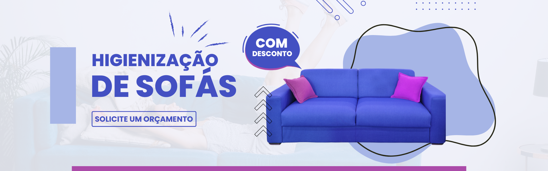Banner Higienização de Sofás